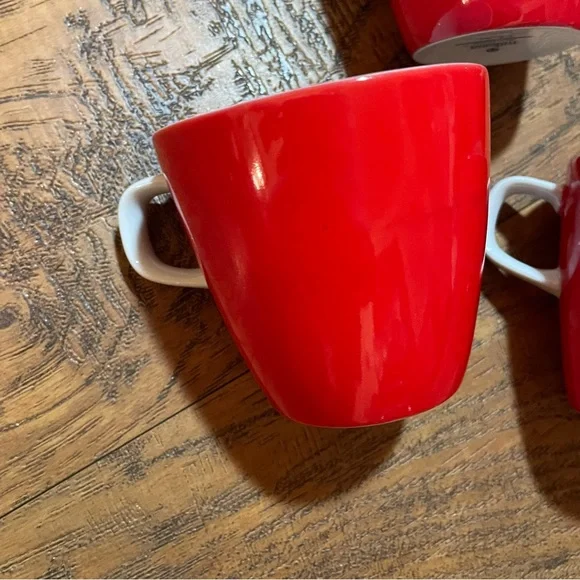 Retro mikasa fine china mandarin red/whiten retro tea cup set of 6 - Picture 7 of 13